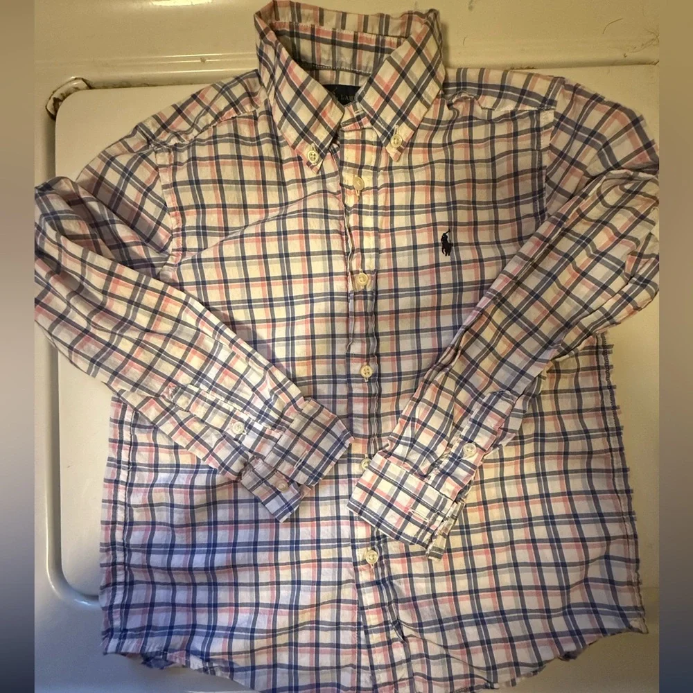 Boys Ralph Lauren Polo dress shirt size 6 EUC